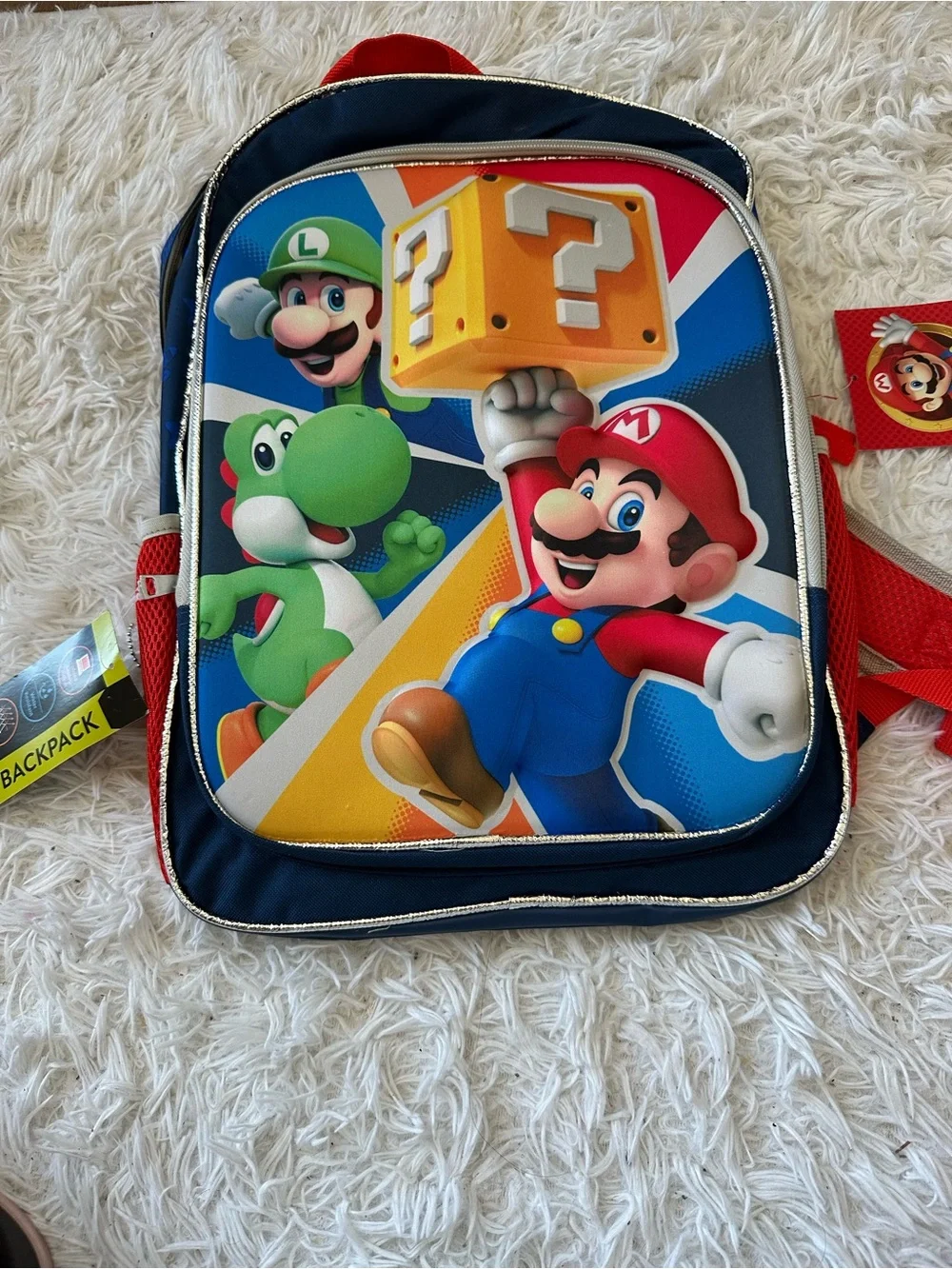 Super Mario Bros 4 Piece Backpack Set 17” Mario School Bag NWT
